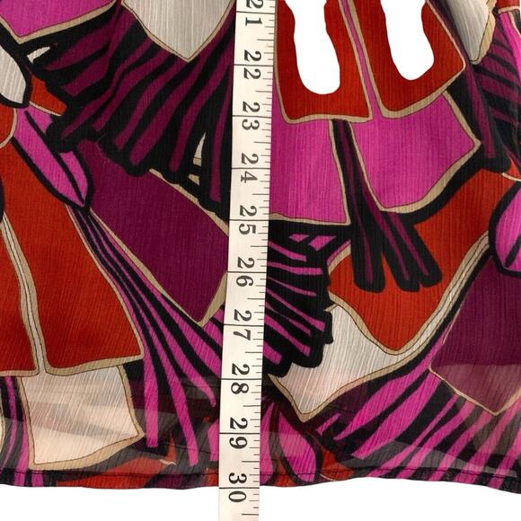 Lane Bryant Blouse Women's Size 22/24 Purple Semi-Sheer Lined Colorful Fairy - Picture 5 of 5